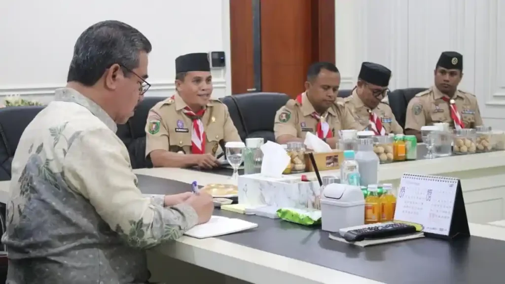 Audiensi dengan Kwarda, Gubernur Maluku Tekankan Tanggung Jawab Kontingen Jamnas XII